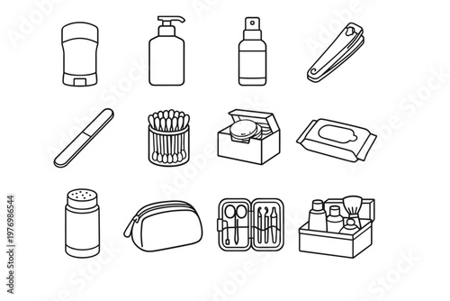 Personal pouch body image generation simple vector bag icon pack container deodorant