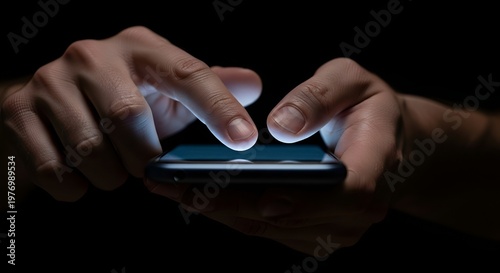 Hands Holding And Using A Smartphone