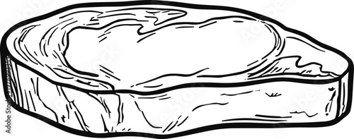 Hand drawn sketch ribeye steak