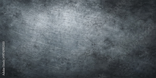 Textured brushed metal surface with subtle scratches and gradients creating a dark industrial background for design elements