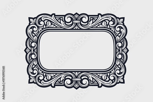 Large Rectangular Ornate Baroque Frame