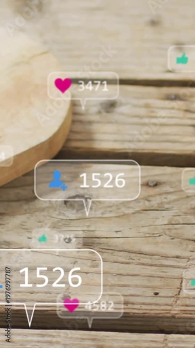 Vertical video: Bubbles piling causing board sliding in, showing rosemary, tomatoes and live counts