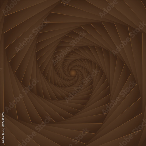 Sacred geometry hexagon fractal spiral art. Vector technology lines graphic element.