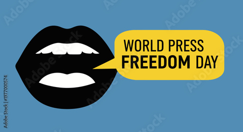 World Press Freedom Day awareness campaign logo.