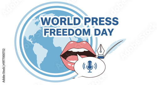 World Press Freedom Day awareness campaign logo.