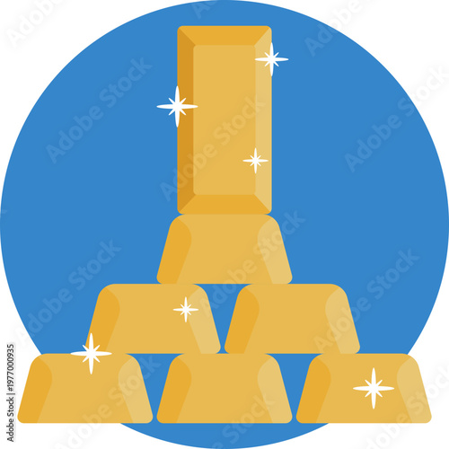 A neat pile of gold bars symbolizing stored value and refined resources extracted from the mine.