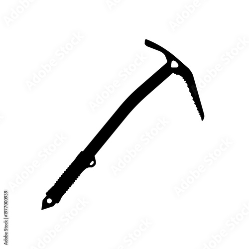 Ice axe silhouette - vector illustration