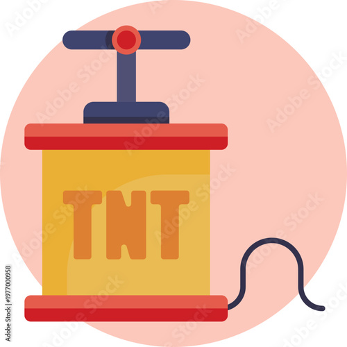 A classic red TNT bundle with a lit fuse, symbolizing explosive power used for mining and breaking rocks.