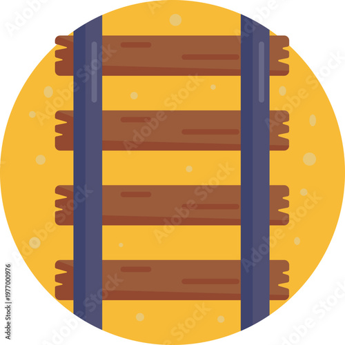 A rail track system used to transport mined gold and materials between extraction points and processing areas within the mine.