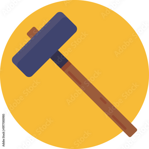 A sturdy hammer symbolizing mining work and resource extraction.