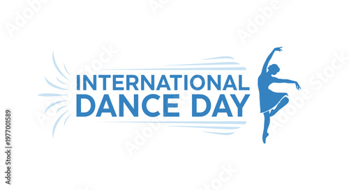 International Dance Day logo with dancer.