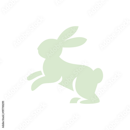 Jumping Easter Bunny Silhouette