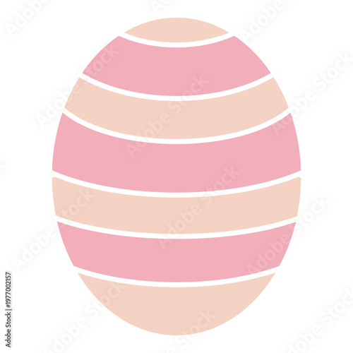 Striped Colorful Easter Egg