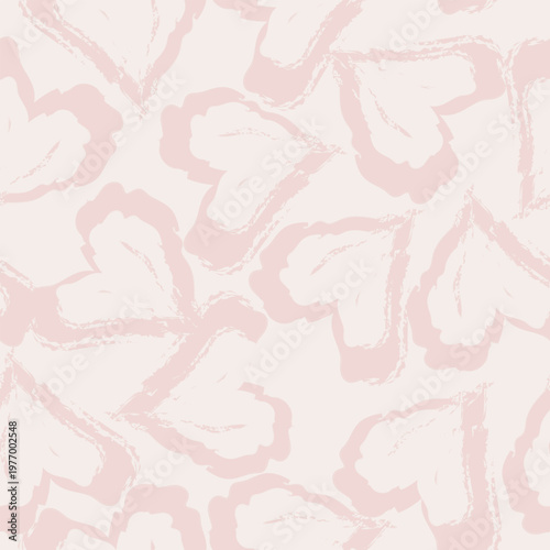 Pastel Pink Heart Textile Design Pattern
