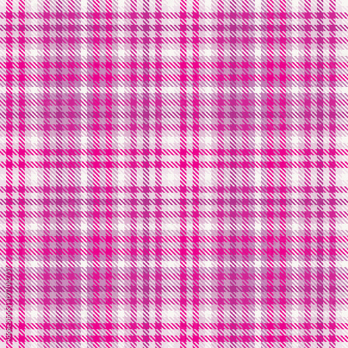 Pink Plaid Checkered Textile Design Pattern For Fashion And Homeware