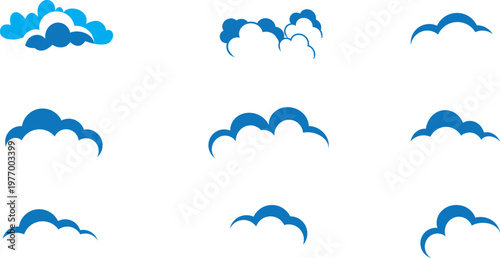 A clean and professional vector  of  cloud symbol. Represents cloud computing, data storage, networking, and weather. Ideal for tech startups, software applications, web hosting services, and corporat