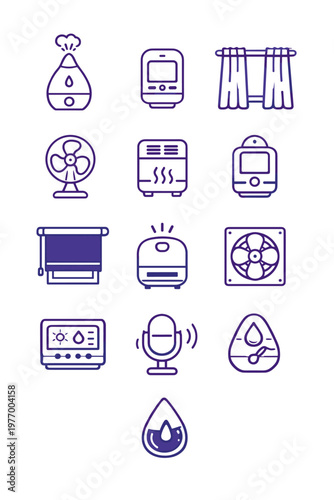 Vector image gauge level baby generation simple monitor panel icon humidifier temperature