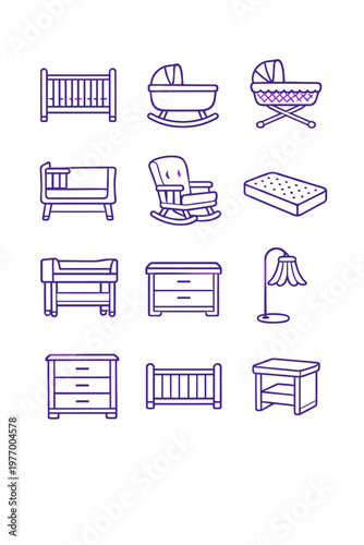 Bedside rail base generation cradle rocking dresser basket image simple crib icon