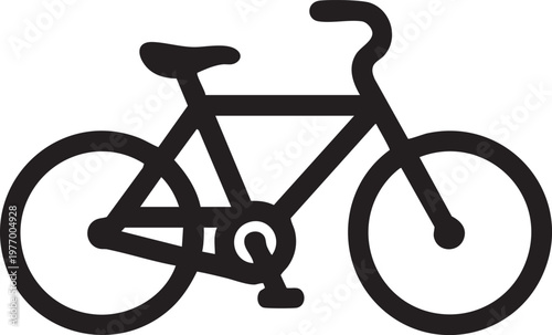 Simple vector illustration of a bicycle in black
