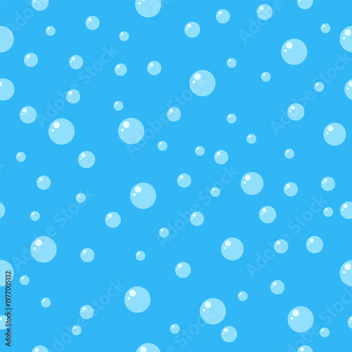 Water air bubble seamless pattern