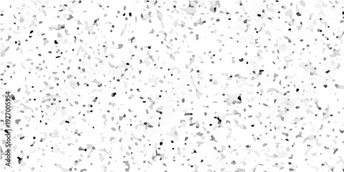White Polished Terrazzo Texture Background with Black and Grey Speckled Marble Chips for Interior Design and 3D Rendering