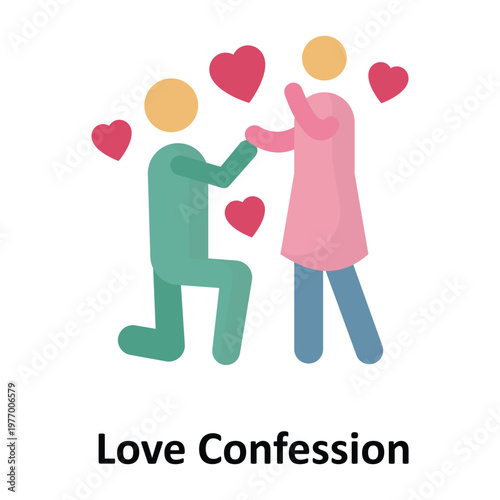  Love Confession Vector icon which can easily modify or edit
