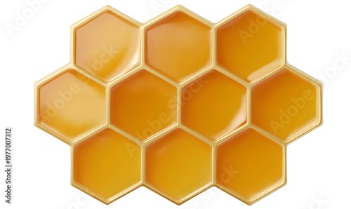 honeycomb hexagon cluster shaped like a badge, 