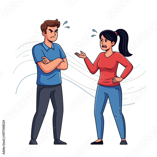 Angry Couple Arguing, Relationship Conflict, Disagreement, Stress, Frustration, Communication Breakdown