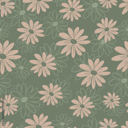 Delicate Vintage Floral Seamless Pattern for Fabric Print, Wallpaper and Packaging
