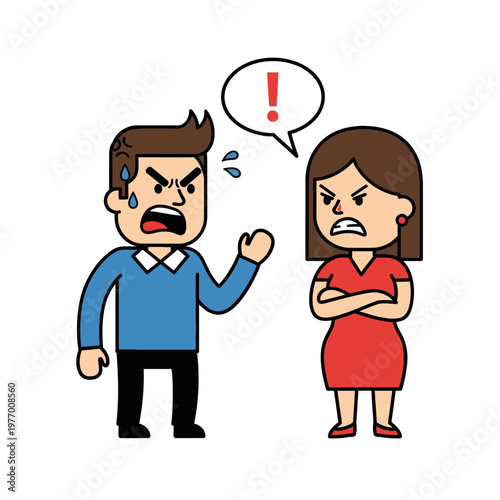 Angry Couple Arguing, Relationship Conflict, Frustrated People