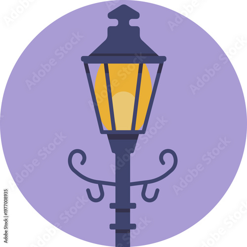 A clean, vertical streetlight with a simple curved arm and a single lamp, reflecting classic Dutch urban design.