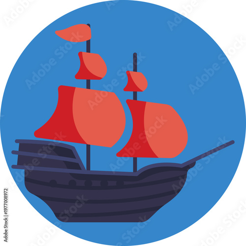 A simple silhouette of a flat, low-profile boat gliding on water, representing traditional Dutch canal transport.