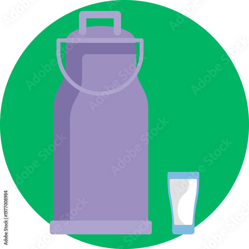 A classic Dutch milk bottle with a simple label, symbolizing fresh dairy from Holland’s farming tradition.