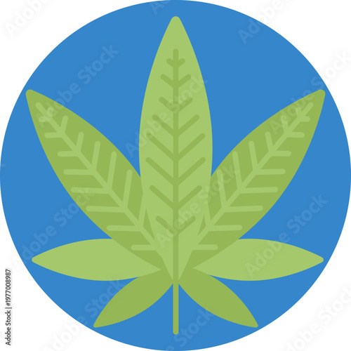 A stylized green cannabis leaf with multiple pointed segments, commonly associated with Dutch coffee shops and relaxed marijuana laws in Holland.