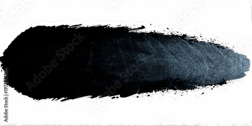 Vintage black ink splat and paint splash texture creates a grungy vector border element on a rough white paper background for an old artistic frame design.