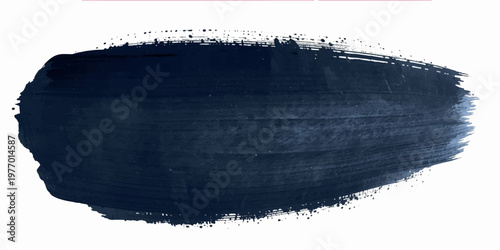 An abstract black and white grunge background featuring a dirty ink brush stroke texture with a vintage paint splatter border and rough paper pattern design vector.
