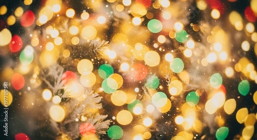 Abstract Festive Bokeh Lights - A Colorful and Vibrant Background.