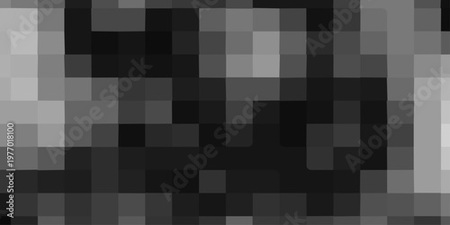 Abstract grayscale pixelated background with digital noise effect, lo-fi aesthetic mosaic texture for creative design