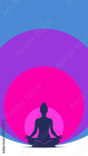 sagoma, donna, silhouette, meditazione, yoga, benessere, relax, rilassare, la mente, posizione yoga,
