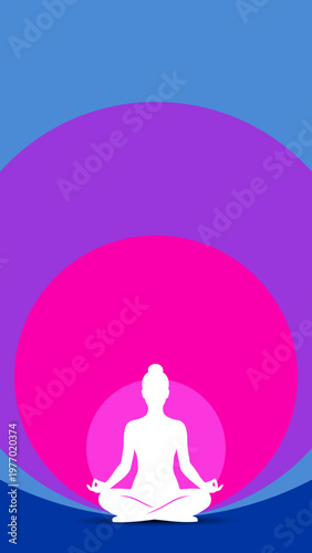 sagoma, donna, silhouette, meditazione, yoga, benessere, relax, rilassare, la mente, posizione yoga,