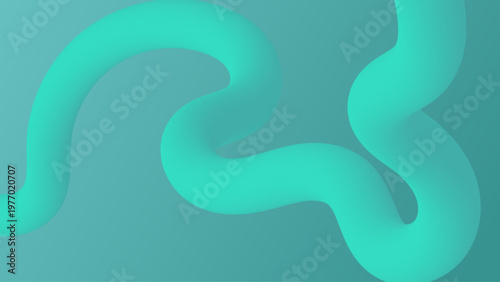 Abstract Teal Gradient Fluid Shape Smooth Curves Minimal Modern Background Soft Liquid Design Wallpaper