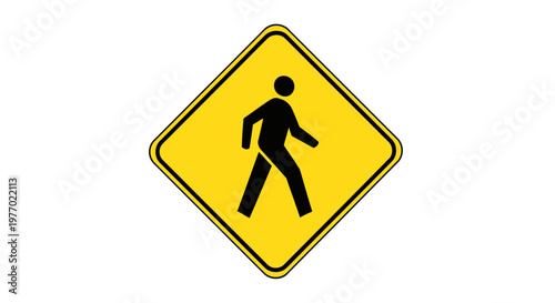 Pedestrian crossing sign board symbol.