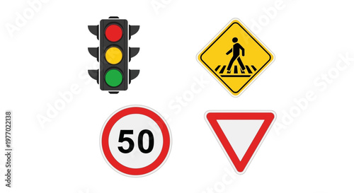 Road traffic signs and signals.