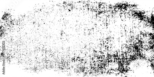 Abstract unreal black and white background. Grunge texture of chaotic pattern of spots, cracks, scratches. Futuristic monochrome element for design