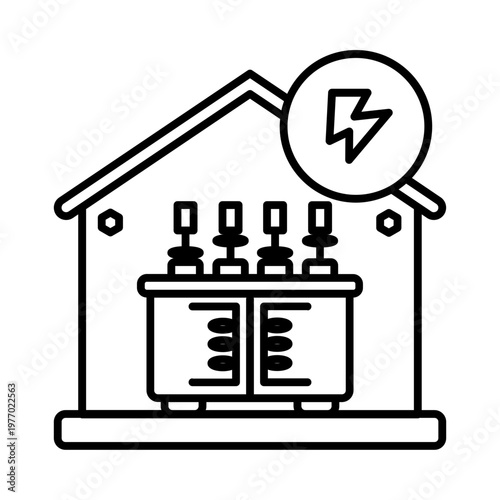 Transformator house icon