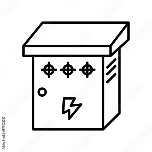 Outdoor electric box unit icon