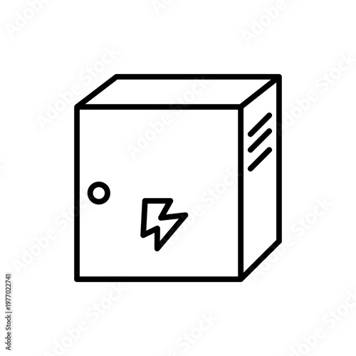 Indoor electric box unit icon