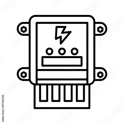Watt meter unit icon