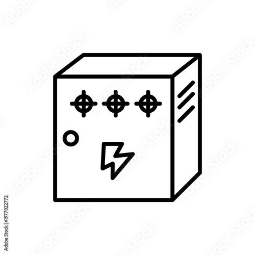 Indoor electric box unit icon