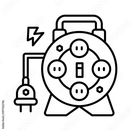Flexible roll cable icon